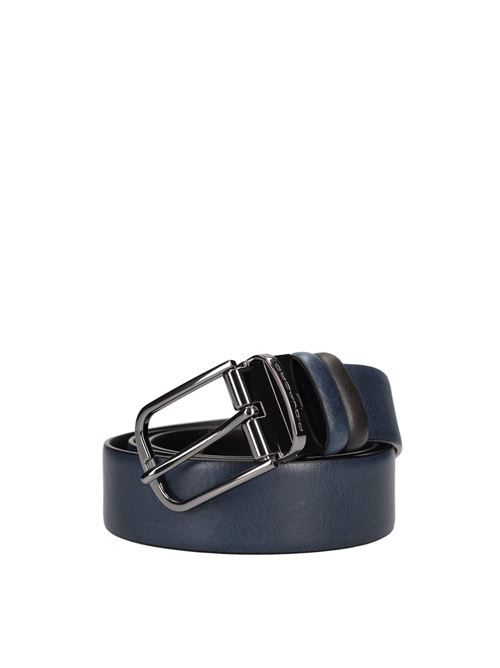 Cintura in pelle PIQUADRO | CU4877B3NERO-BLU SCURO